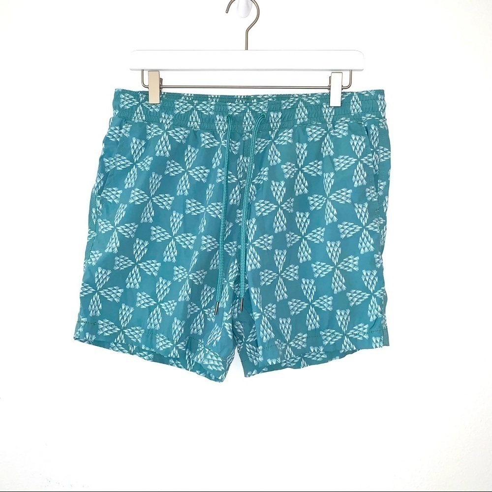 Greyers Swimwear Moorea Swim Trunk In Green Size Medium